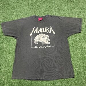 MISHKA Graphic T Shirt Men's Size XL Black Gray Skull Streetwear Short Sleeve